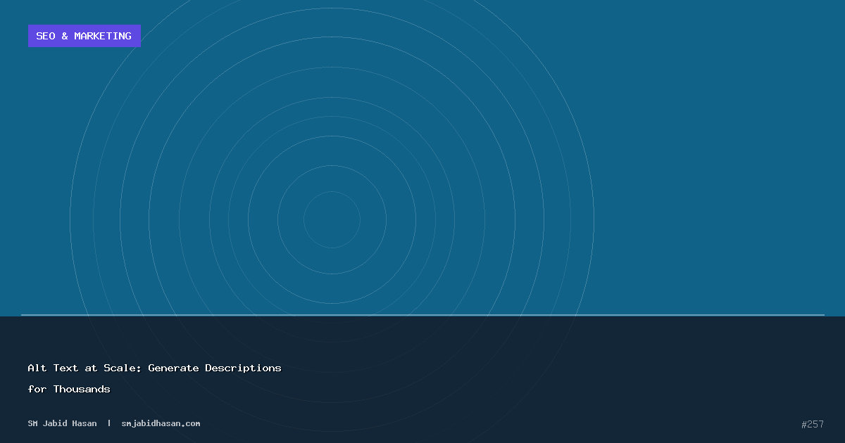 Alt Text at Scale: Generate Descriptions for Thousands