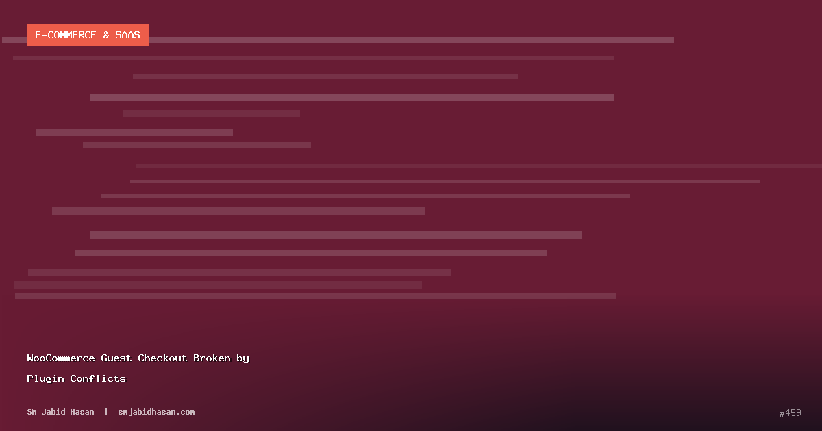 WooCommerce Guest Checkout Broken by Plugin Conflicts